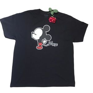 Graphic tee Soul mate mouse black & red Gildan Dry blend Short sleeves XL EUC